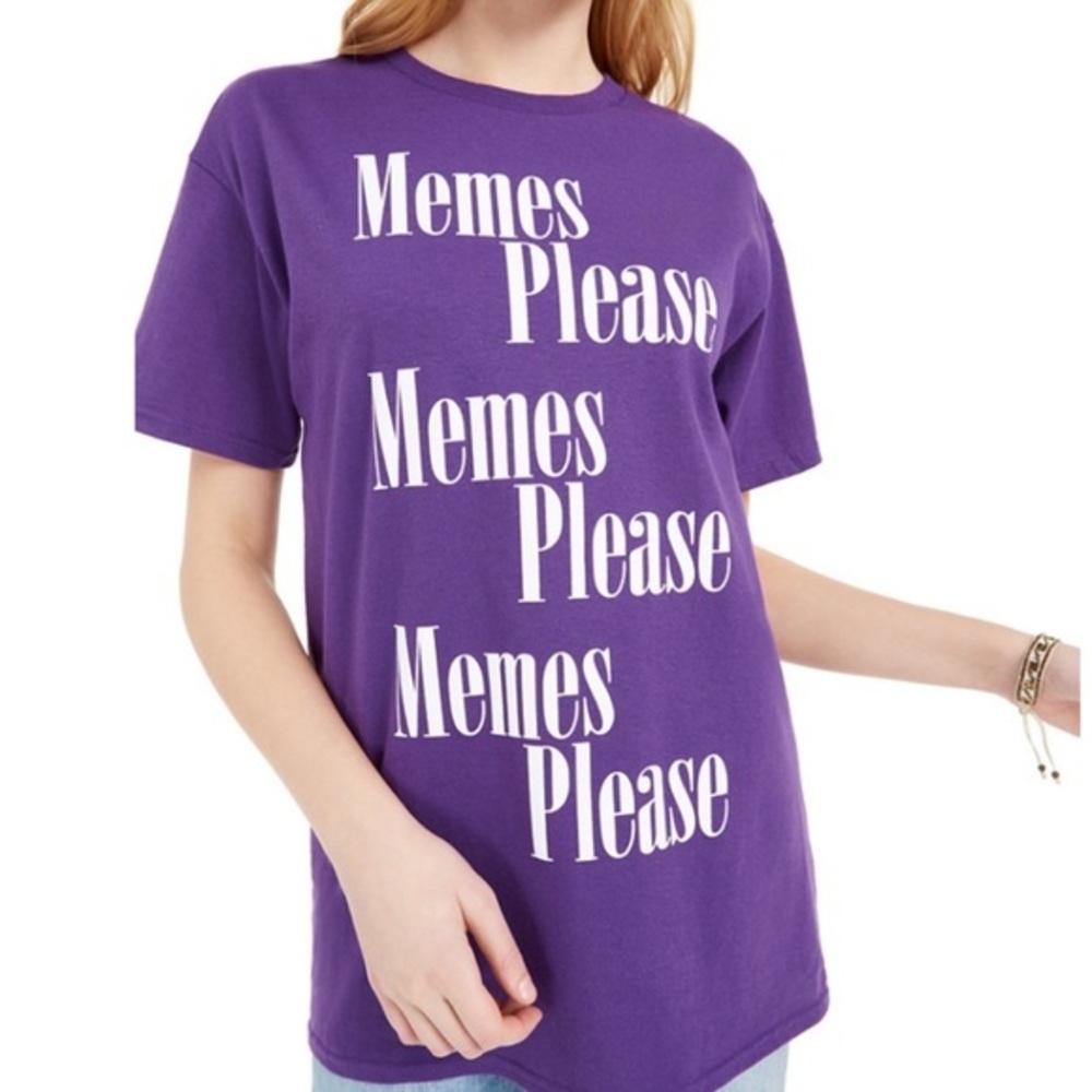 Yaaaasssss! Memes Please Graphic Print Cotton Tee